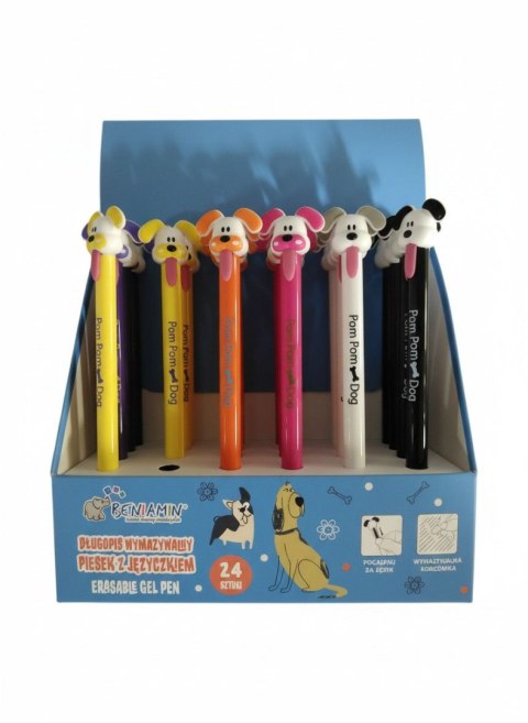 Długopis wymazywalny piesek z języczkiem Beniamin