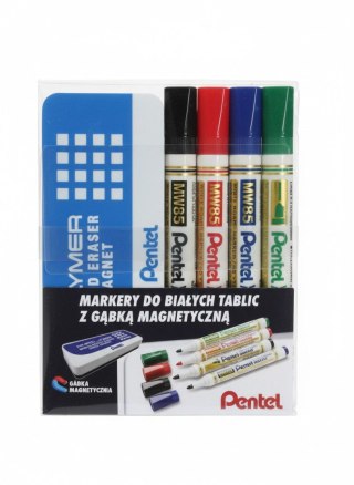 Marker suchościeralny wkład mix okrągła końcówka Pentel (MWL5S-WA4ABCD)