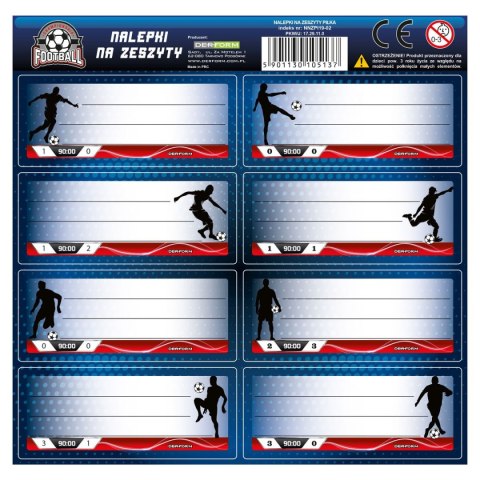 Naklejka na zeszyt Piłka [mm:] 160x160 Derform (NNZPI19)
