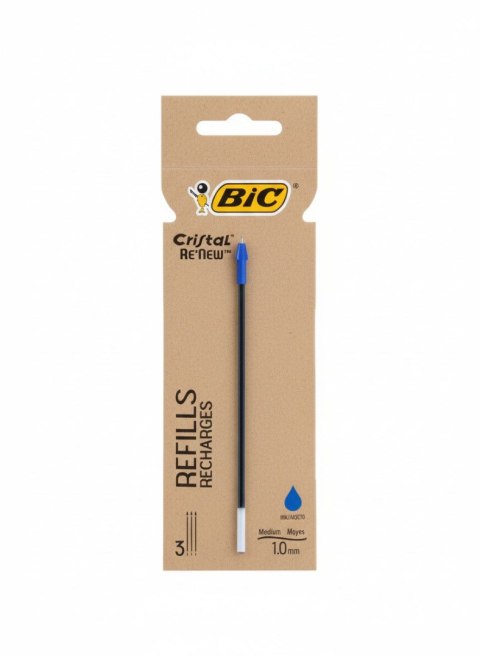 Wkład do długopisu standardowy 3szt na bl wkład niebieski 1,0mm Bic (503838)