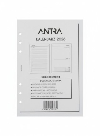 Wkład do organizera kalendarz a5 DNS Antra (2026)