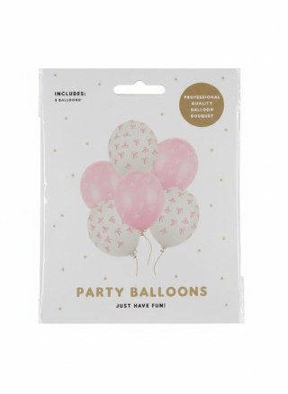 Balon gumowy Kokardki różowy 300mm Partydeco (SB14P-340-000-6)