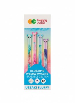 Długopis wymazywalny Uszaki Fluffy, wkład niebieski 0,5mm Happy Color (HA 4120 01UF-3)