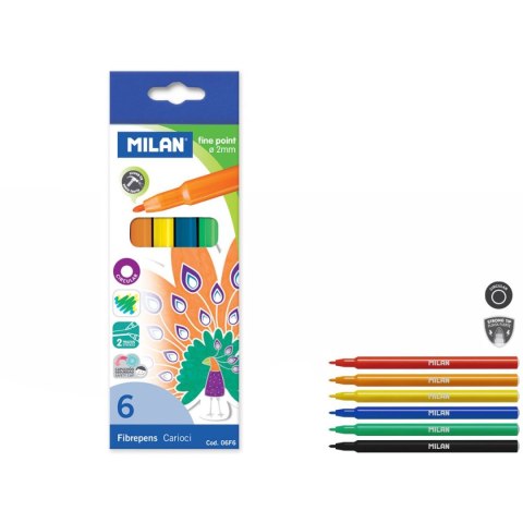 Flamaster 6 kol. Milan (06F6)