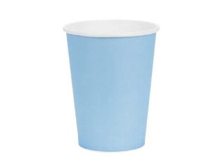 Kubek jednorazowy jasny niebieski papier 250ml Partydeco (KPP90-001J-EU1)