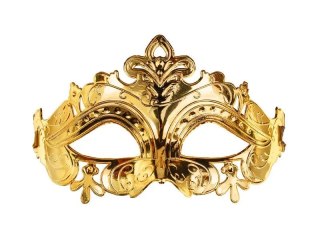 Maska karnawałowa ciemny złoty Partydeco (MAS22-019C)