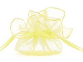 Organza Woreczki z organzy, j. żółty, 26cm (1 op. / 20 szt.) Partydeco (WRG6-084J)
