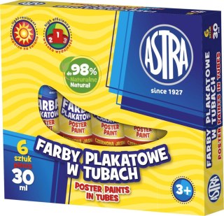 Farby plakatowe kolor: różowy 30ml 1 kolor. Astra