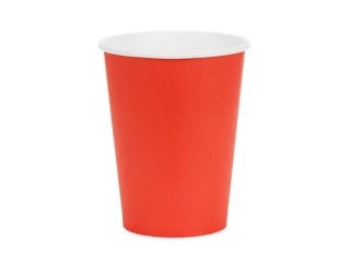 Kubek jednorazowy czerwony papier 250ml Partydeco (KPP90-007-EU1)