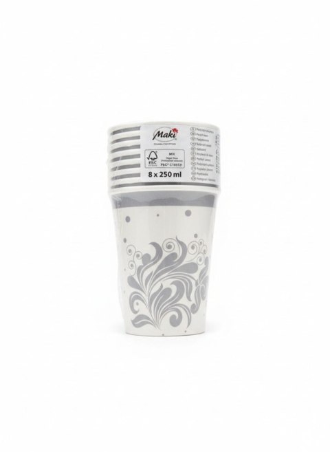 Kubek jednorazowy maki papier 250ml Pol-mak (KM01_OG_054601)