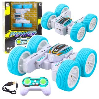 Samochód Auto Terenowe Akrobatyczne Zdalnie Sterowane 360° Niebieskie 1:32 Lean (28831)