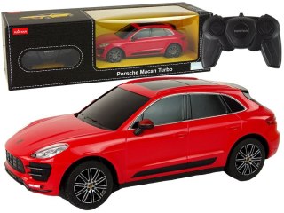 Samochód R/C Porsche Macan Turbo 1:24 Rastar Czerwony Lean (15268)