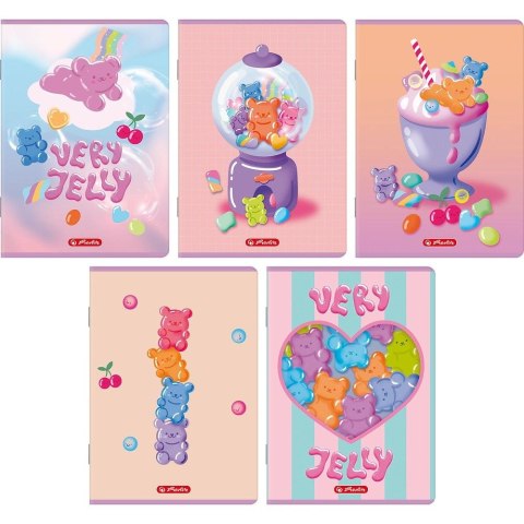 Zeszyt standard JELLY A5 32k. 70g podwójna linia kolor Herlitz (400206380)