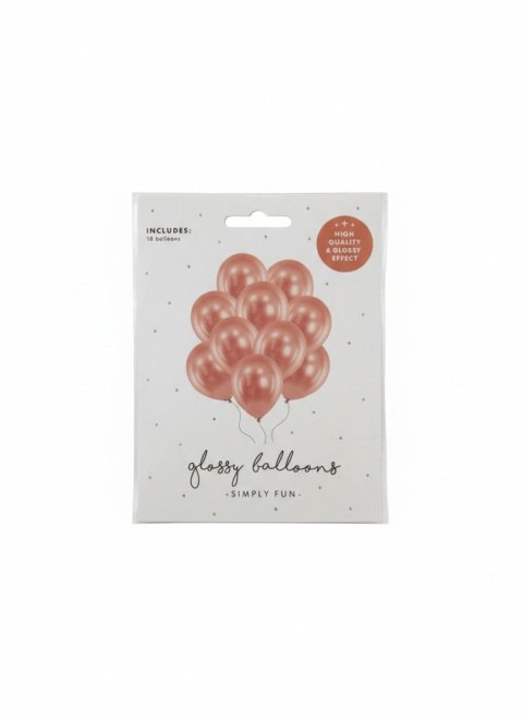 Balon gumowy 10 szt. miedziany 270mm Partydeco (CHB1-020-10)