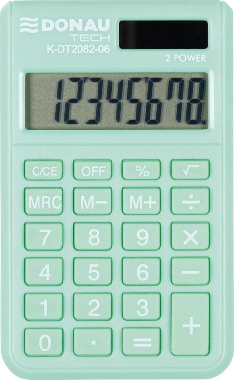 Kalkulator kieszonkowy jasnozielony Donau Tech (K-DT2082-06)