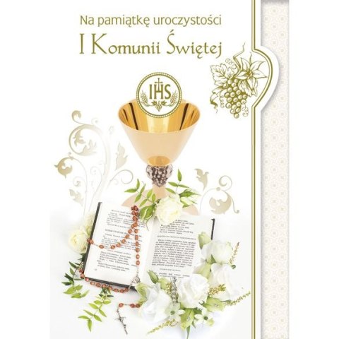 Kartka składana komunia Extra B6 Pol-mak (b6x)