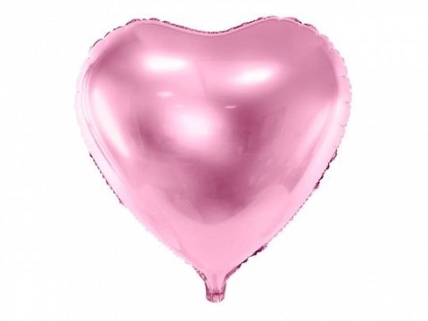 Balon foliowy Serce, 45cm, jasny róż 18cal Partydeco (FB9M-081J)