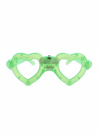 Okulary okulary świecące serca zielone Godan (OSSZ-YH)
