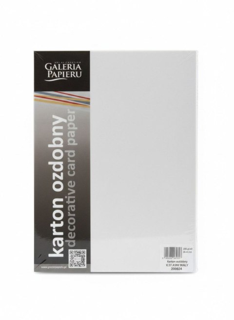 Papier ozdobny (wizytówkowy) iceland A4 biały 230g Galeria Papieru (200624)