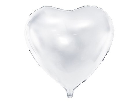 Balon foliowy białe serce 61 cm 24cal Partydeco (FB23M-008)