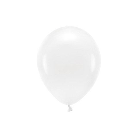 Balon gumowy Pastel Eco Balloons biały 260mm Partydeco (ECO26P-008-10)