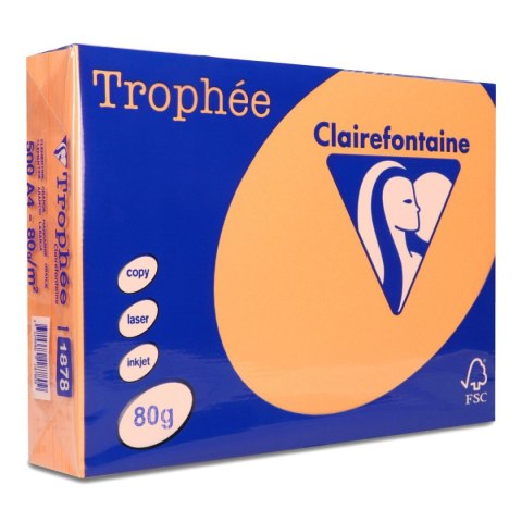 Papier kolorowy kolorowy A4 pomarańczowy 80g Trophee (xca41878)