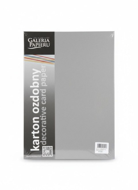 Papier ozdobny (wizytówkowy) pearl jasnosrebrny A4 srebrny 210g Galeria Papieru (205453)