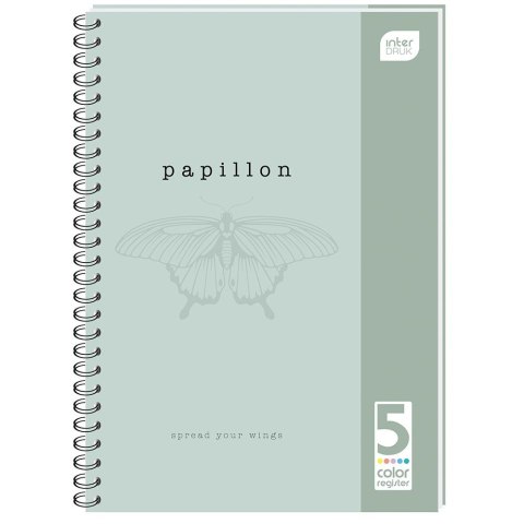 Kołozeszyt (kołonotatnik) B5 160k. krata Interdruk (KOŁOZB5160R)