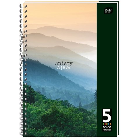 Kołozeszyt (kołonotatnik) B5 160k. krata Interdruk (KOŁOZB5160R)