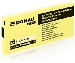 Notes samoprzylepny Donau Eco żółty 100k 38mm x 51mm (7591001PL-11)