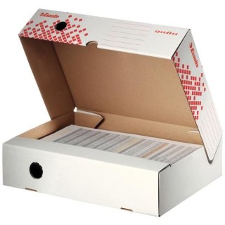 Pudło archiwizacyjne Speedbox A4 biało-czerwony karton [mm:] 350x250x 80 Esselte (623910)