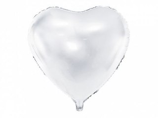 Balon foliowy Serce, 45cm, białe 18cal Partydeco (FB9M-008)