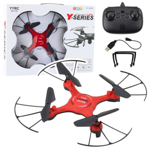 Dron Y20 UFO Zdalnie Sterowany Światła Obrót 360° Czerwony Lean (23099)