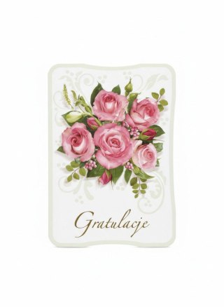 Kartka składana brokat gratulacje B6 (5902221800542)