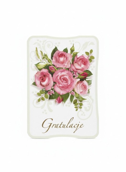 Kartka składana brokat gratulacje B6 (5902221800542)