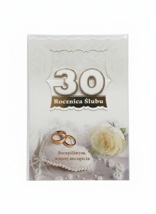 Kartka składana z gabką rocznica ślubu B6 Pol-mak (B6GE)