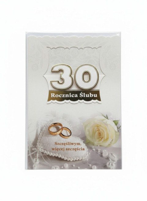Kartka składana z gabką rocznica ślubu B6 Pol-mak (B6GE)