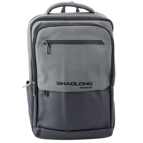 Plecak do notebooka Miejski Biznesowy USB Kieszeń Na Laptopa Czarno Szary 16L 41cm Lean (22060)