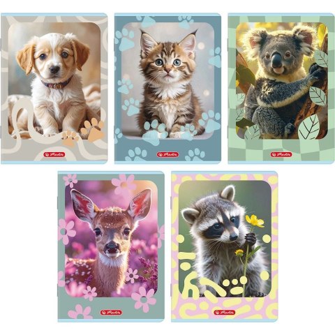 Zeszyt Animals A5 16k. 70g kratka Herlitz (400206374)