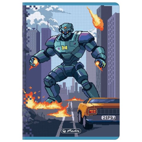 Zeszyt PREMIUM PIXEL FUN A5 16k. 70g linia podwójna kolorowa Herlitz (400207498)