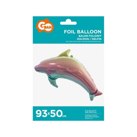 Balon foliowy DELFIN TĘCZOWY Godan (BF-HDFT)