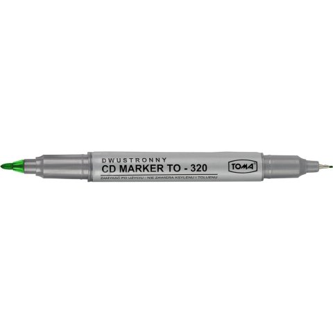 Marker do cd Toma zielony dwustronny, zielony 0,5/1,0mm (To-320)