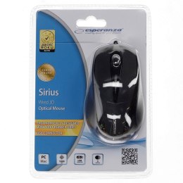 Mysz Esperanza EM102k Sirius 3D - czarny (em102k)