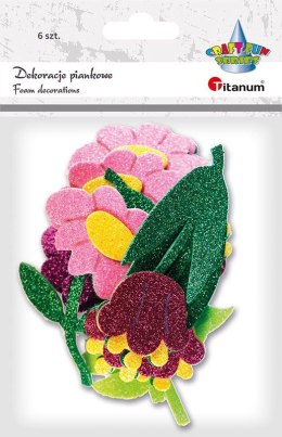 Naklejka (nalepka) Titanum Craft-Fun Series piankowe Kwiaty (4673)
