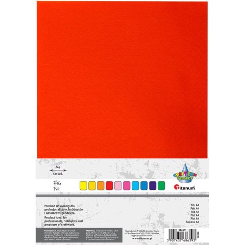 Filc Craft-Fun Series A4 kolor: mix 10 ark. [mm:] 210x297 Titanum (344561)