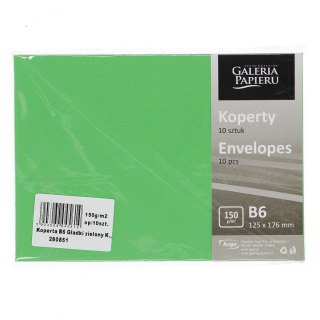 Koperta gładki zielony k 150 B6 zielona [mm:] 125x176 (280851) 10 sztuk