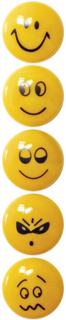 Magnes Fun&Joy Smiley okrągły - pomarańczowy śr. 29mm