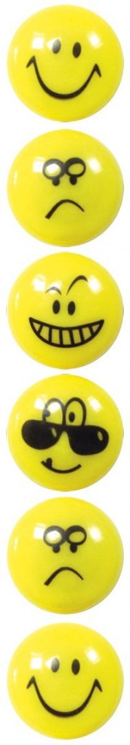 Magnes Fun&Joy Smiley okrągły - żółty śr. 29mm