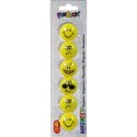 Magnes Fun&Joy Smiley okrągły - żółty śr. 29mm