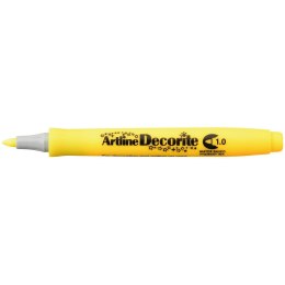 Marker permanentny Artline decorite, żółty 1,0mm pędzelek końcówka (AR-033 7 2)